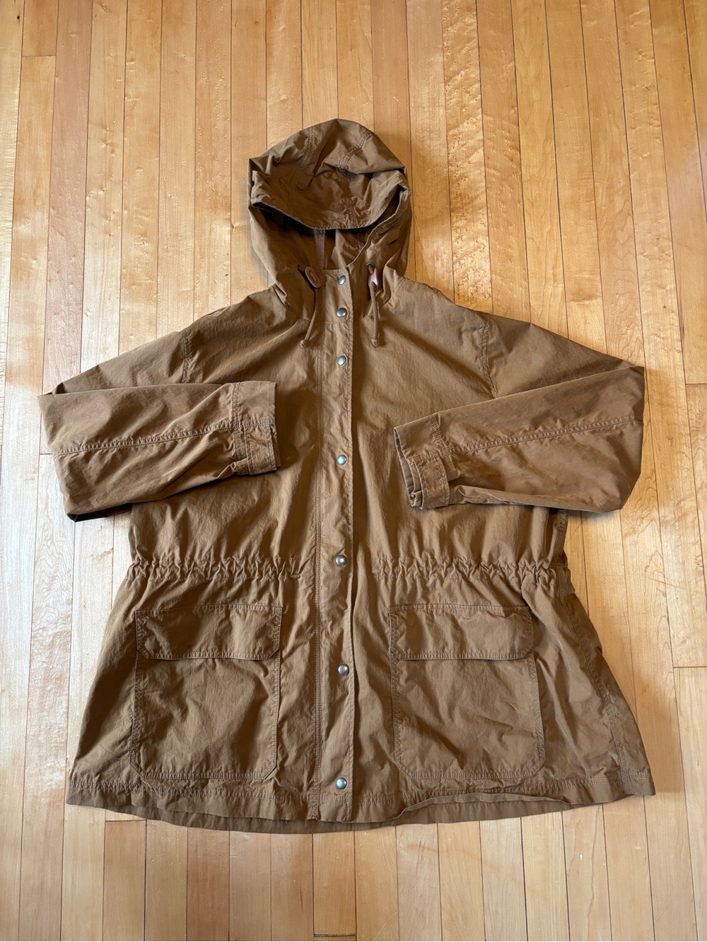 EUC Madewell Anorak Raincoat | Tan Brown Utility Rain Jacket | Women’s Plus 2X